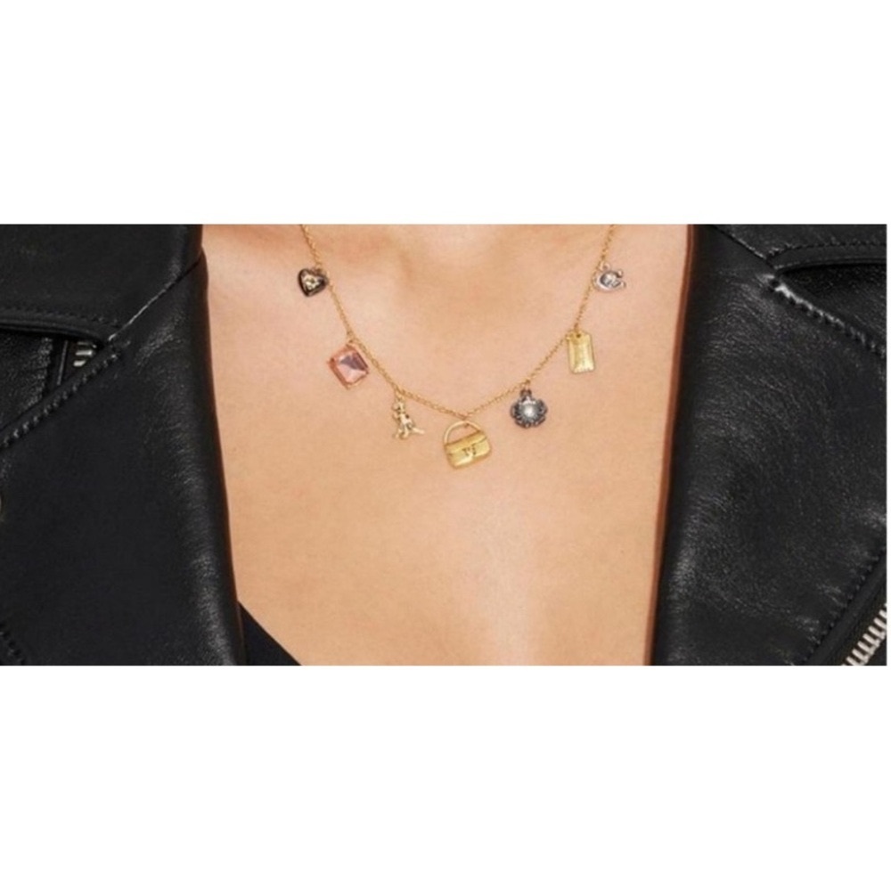 Coach Signsture Tabby Charm Necklace